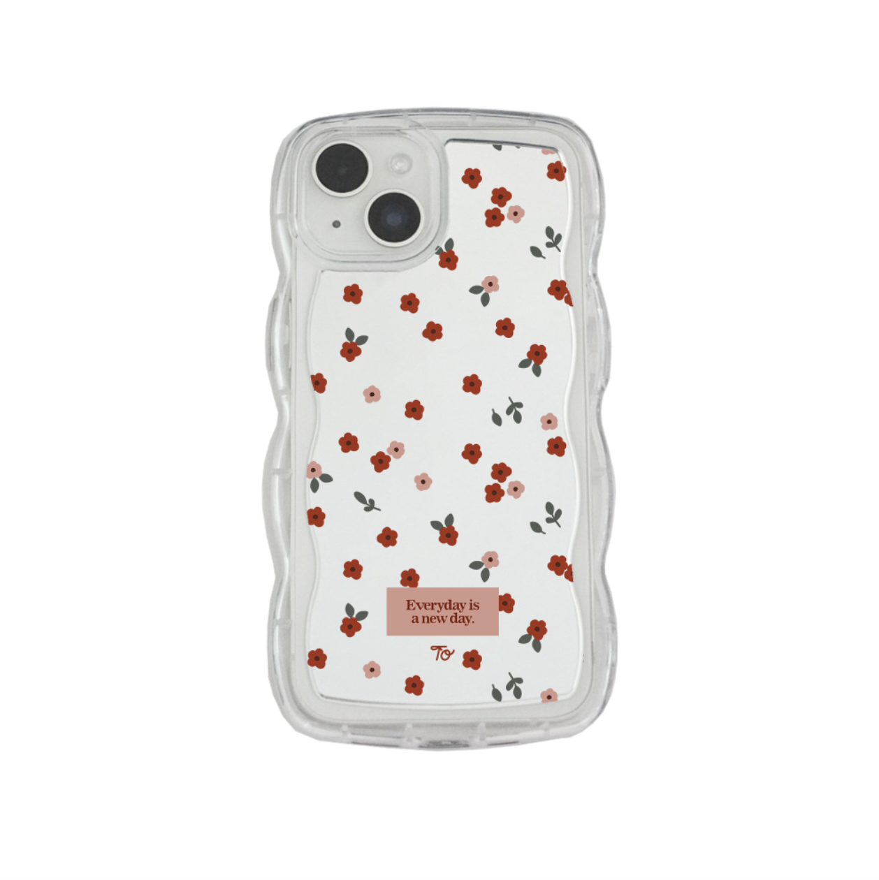 【FlowerBox VOL.42*RED*】波浪邊框鏡面 iPhone Case