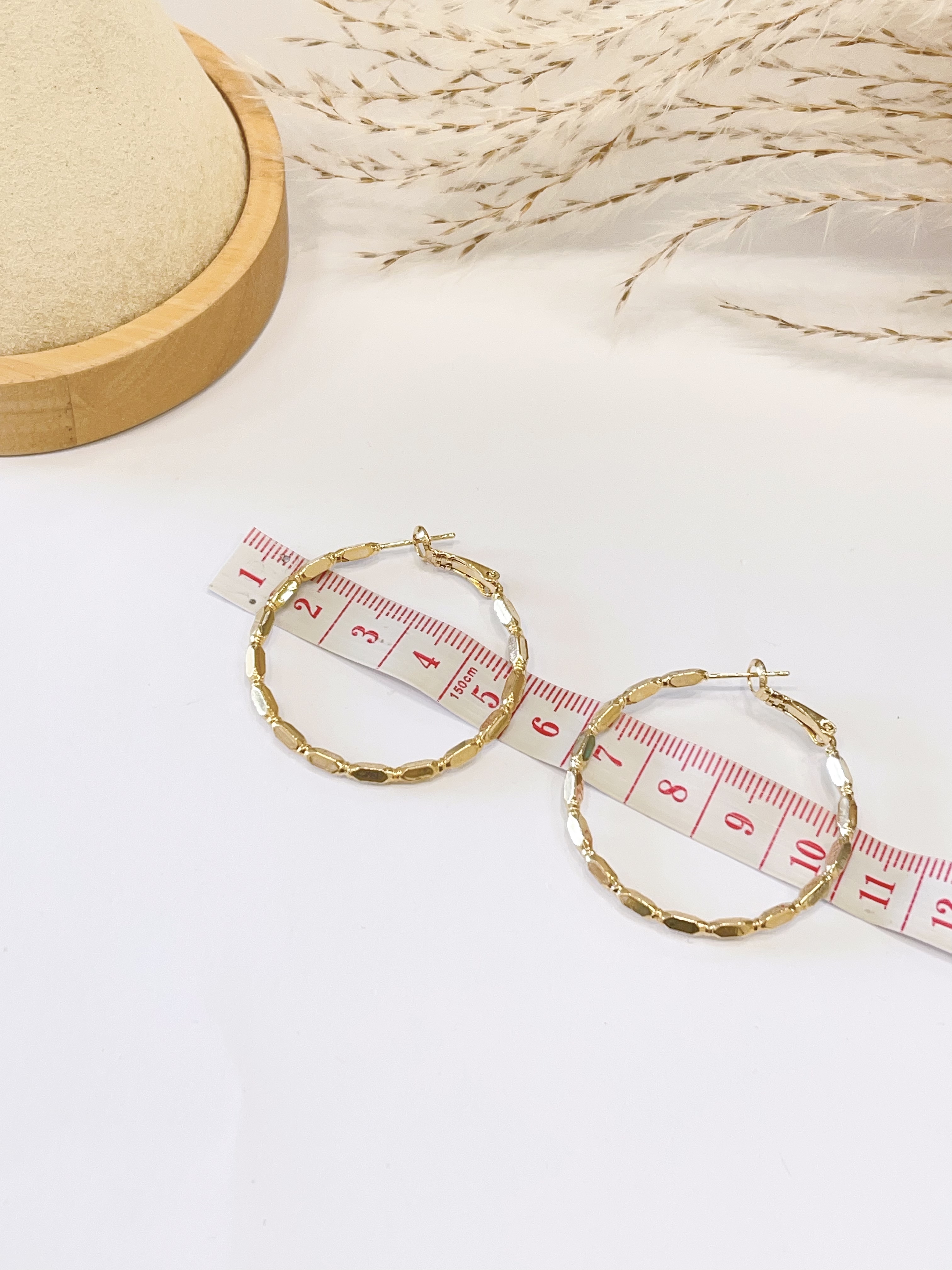 微切金圈简约耳环