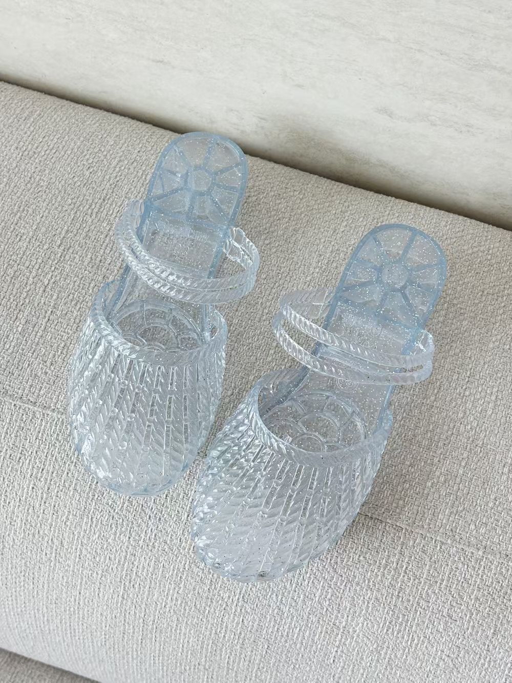 透明閃閃優雅拖鞋