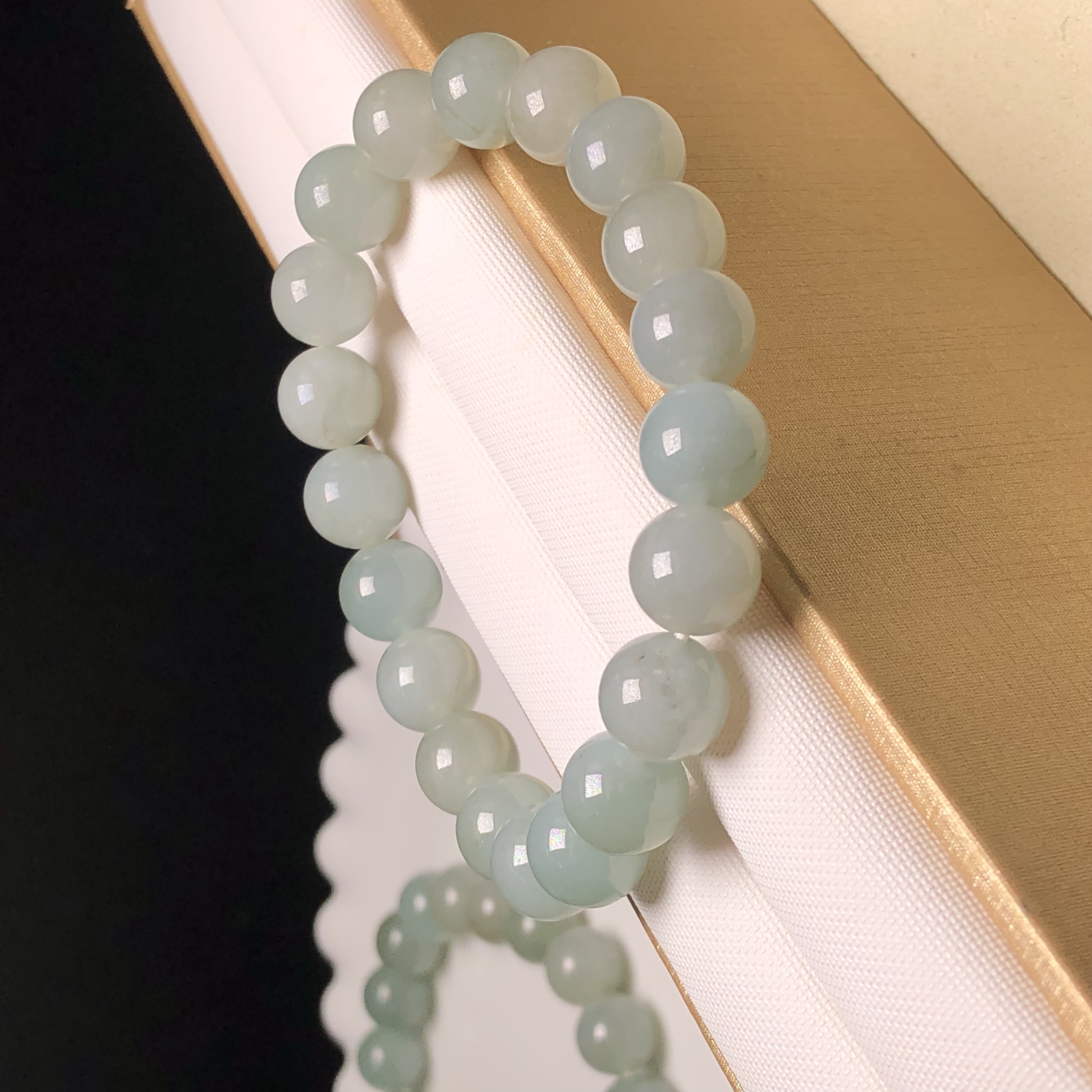 油青翡翠手串10mm