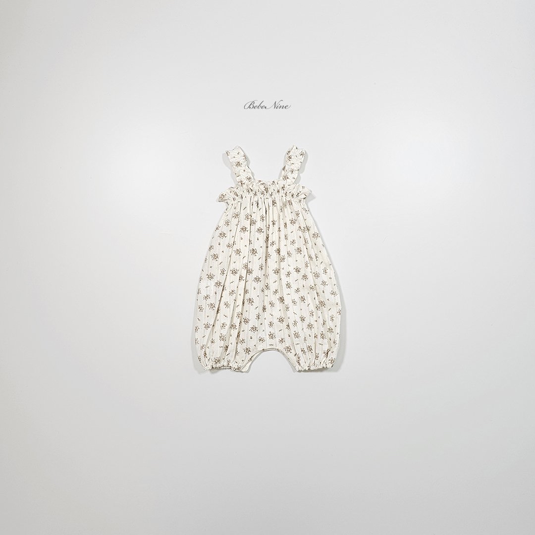 ☀️預訂 韓國直送☀️🇰🇷Bebenine兩色花卉荷葉邊吊帶連身服
