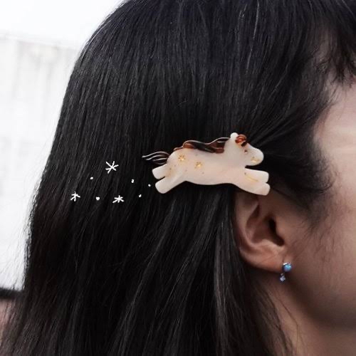 馬年限定 奔騰小馬髮夾 鴨嘴夾