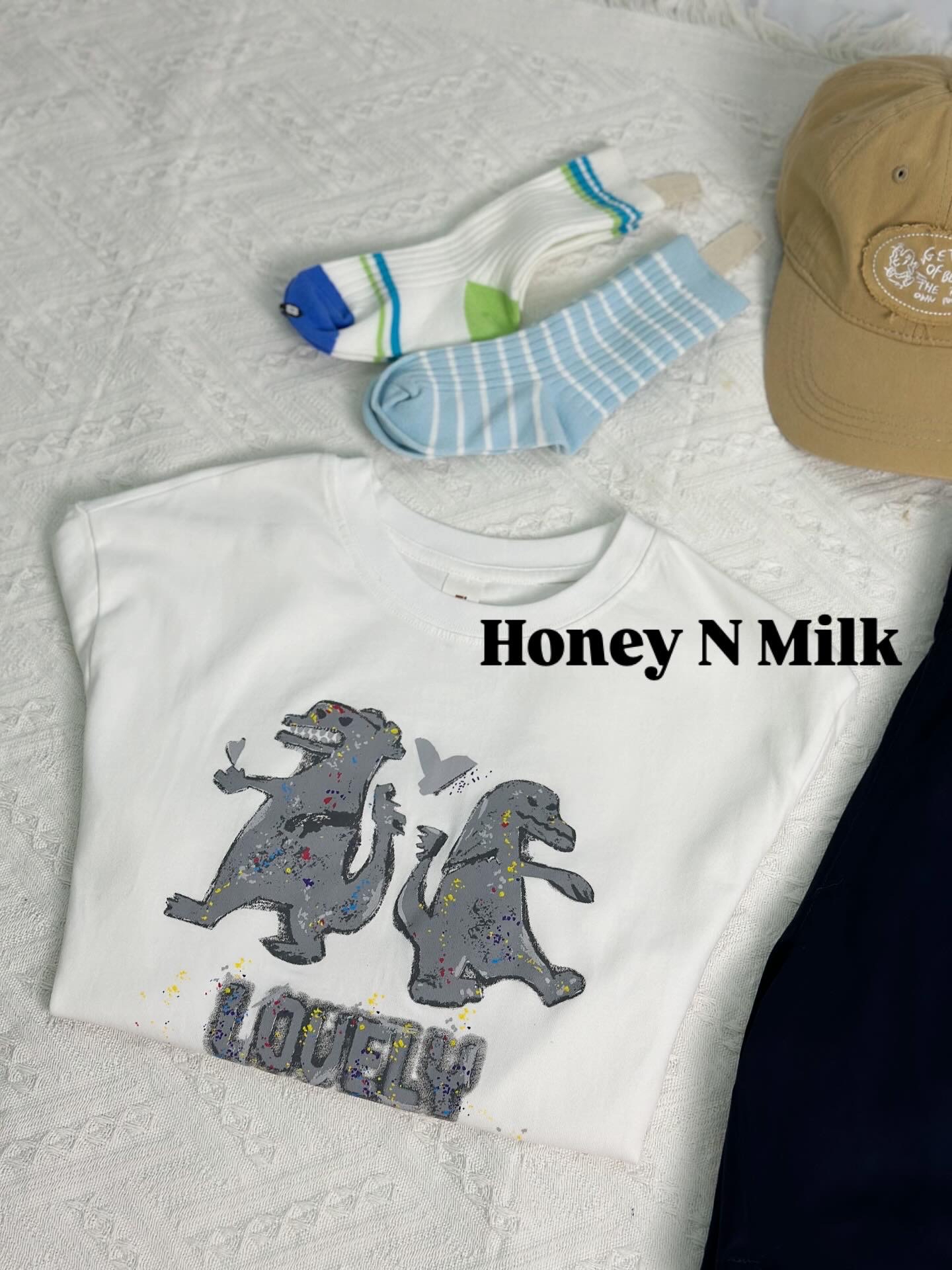 In-Sharm Grey Dino White Oversized Top