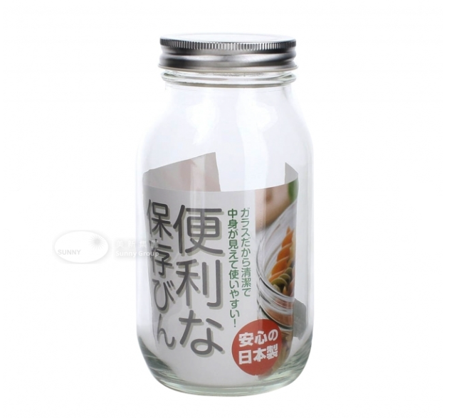 M6580/銀蓋玻璃罐900ml (日本製)