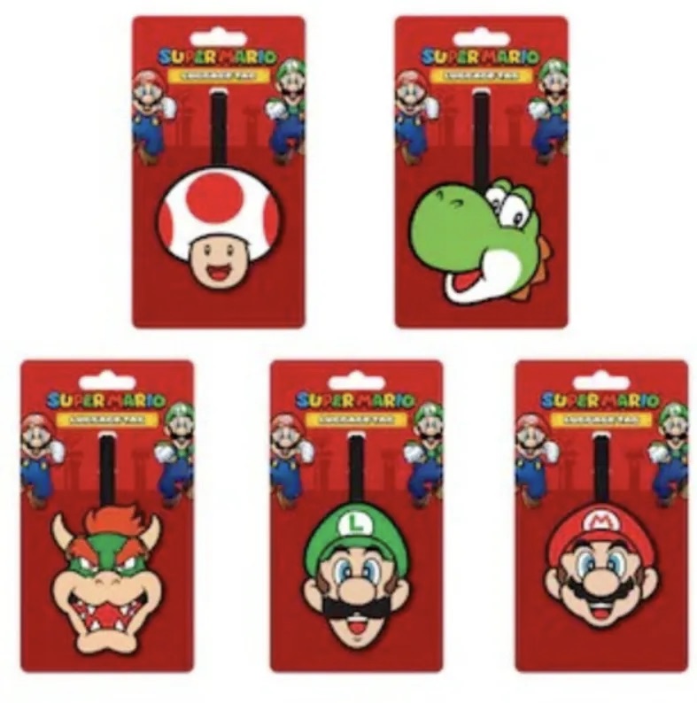 【全新Super Mario™ 款式】全球網上獨家發售🏆瑞士Travelmall 多功能行李吊牌 (五款選擇)│防水、防潑 PVC|獨特設計【
