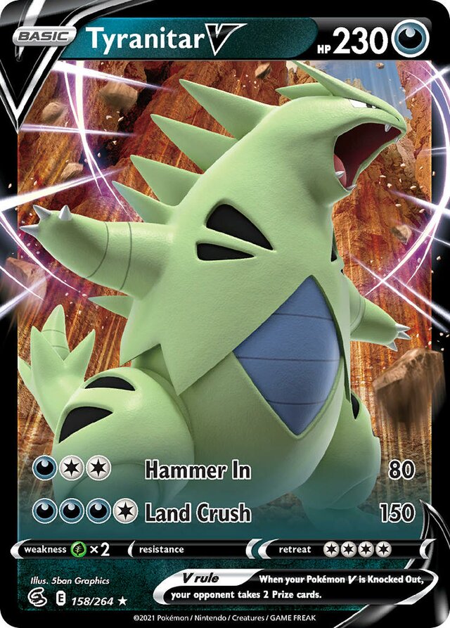 Pokemon TCG Fusion Strike - Tyranitar V-158/264