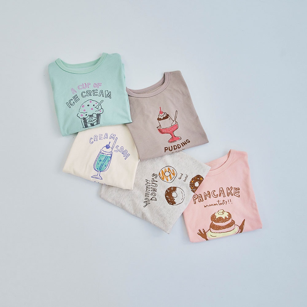 🆕【⭐訂購⭐】  🇯🇵日本直送 🌀輕鬆插圖風格 七分袖Tee(一套5件) 🌀 [PLBA-0026][260303]