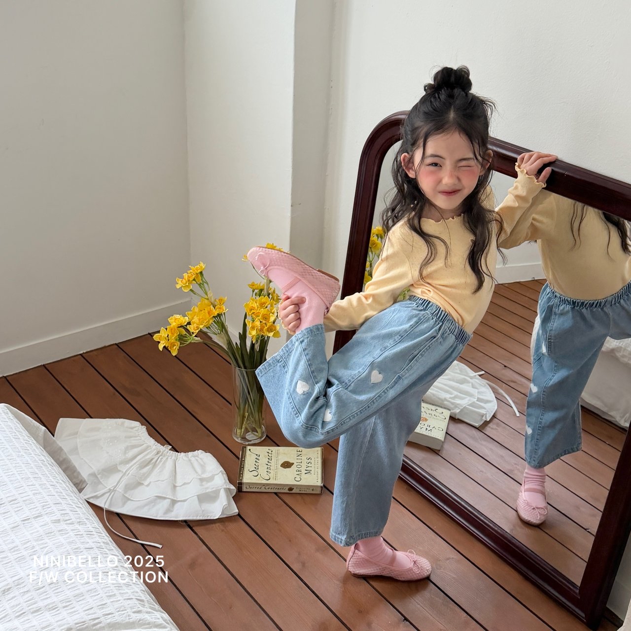 Ninibello | Heart Demin pants (Blue M100-105)