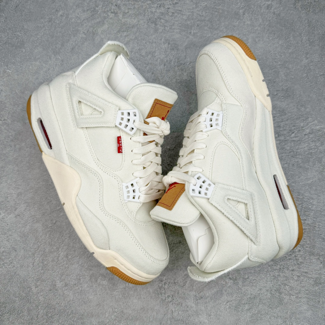 Levi's x Air Jordan 4 Retro 'White Denim' AO2571-100
