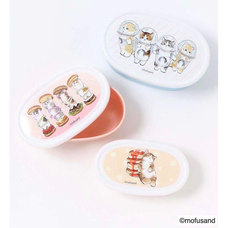 現貨🇯🇵3in1橢圓形食物盒 -Mofusand