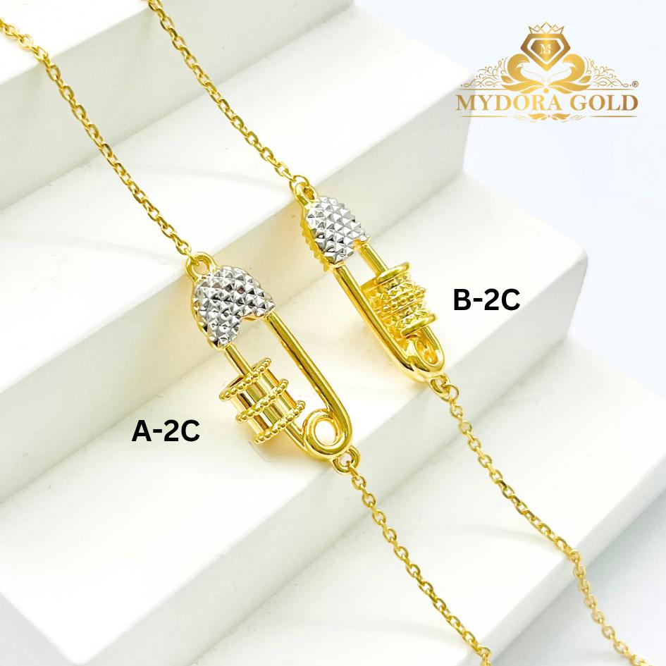 MYDORA Rantai Tangan Tube Bead Safety Pin Series l EMAS 916/22K