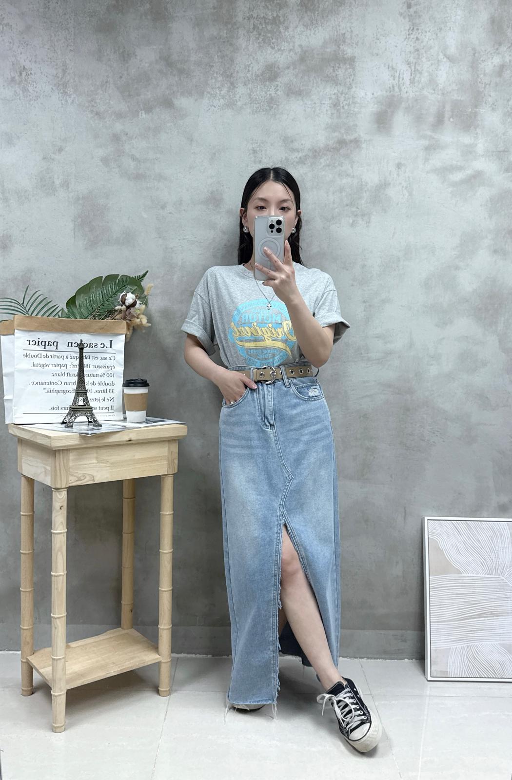 G17 糖果系拼色print Tee