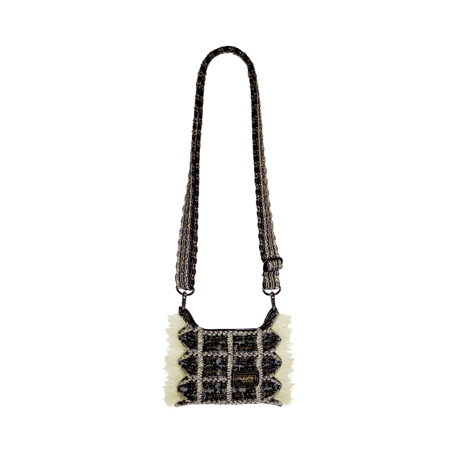 PLEATSMAMA Tweed Mini Sacoche Bag (3色)