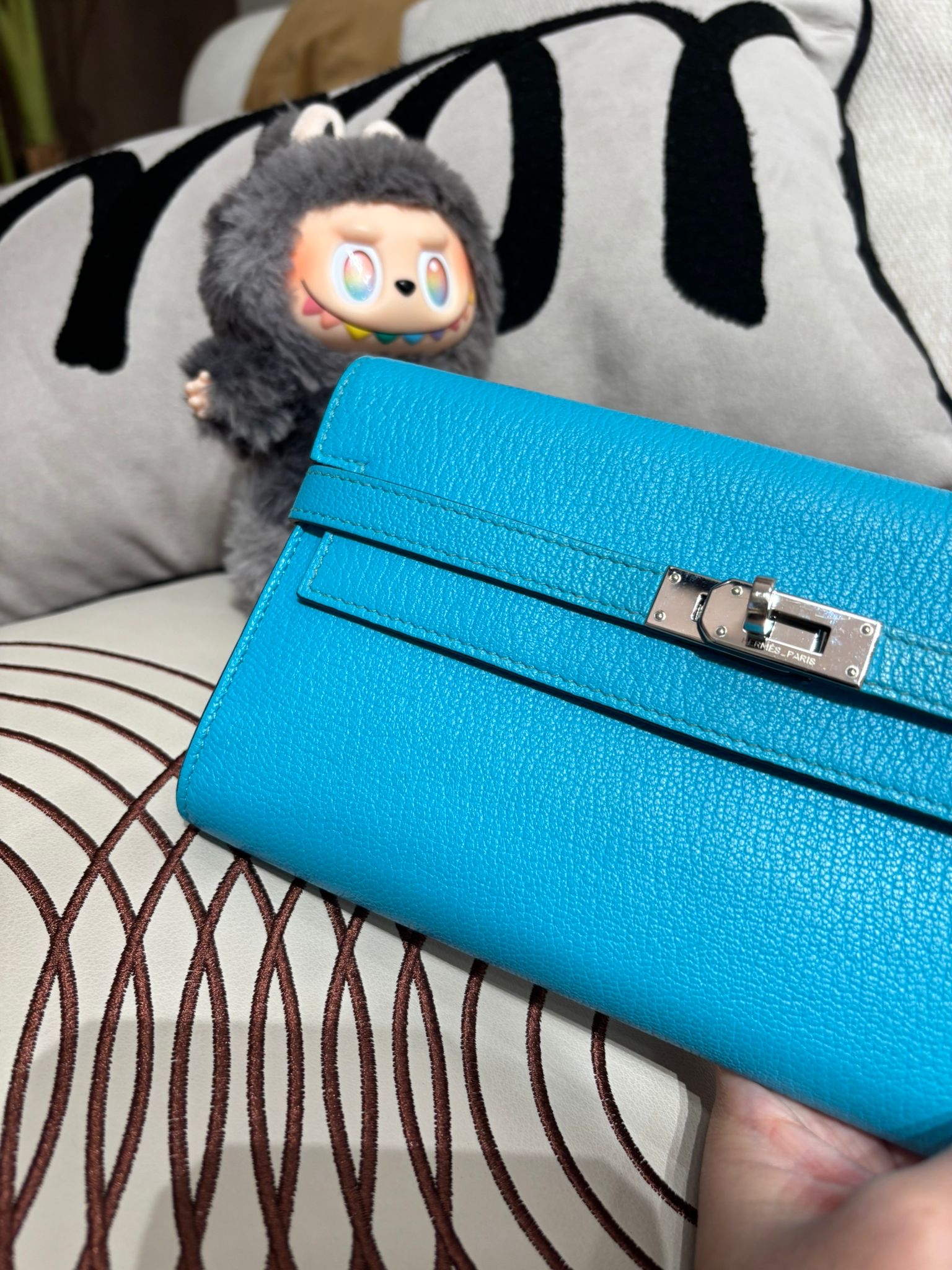 Hermes Kelly Wallet STAMP T 100%Authentic, 98%New