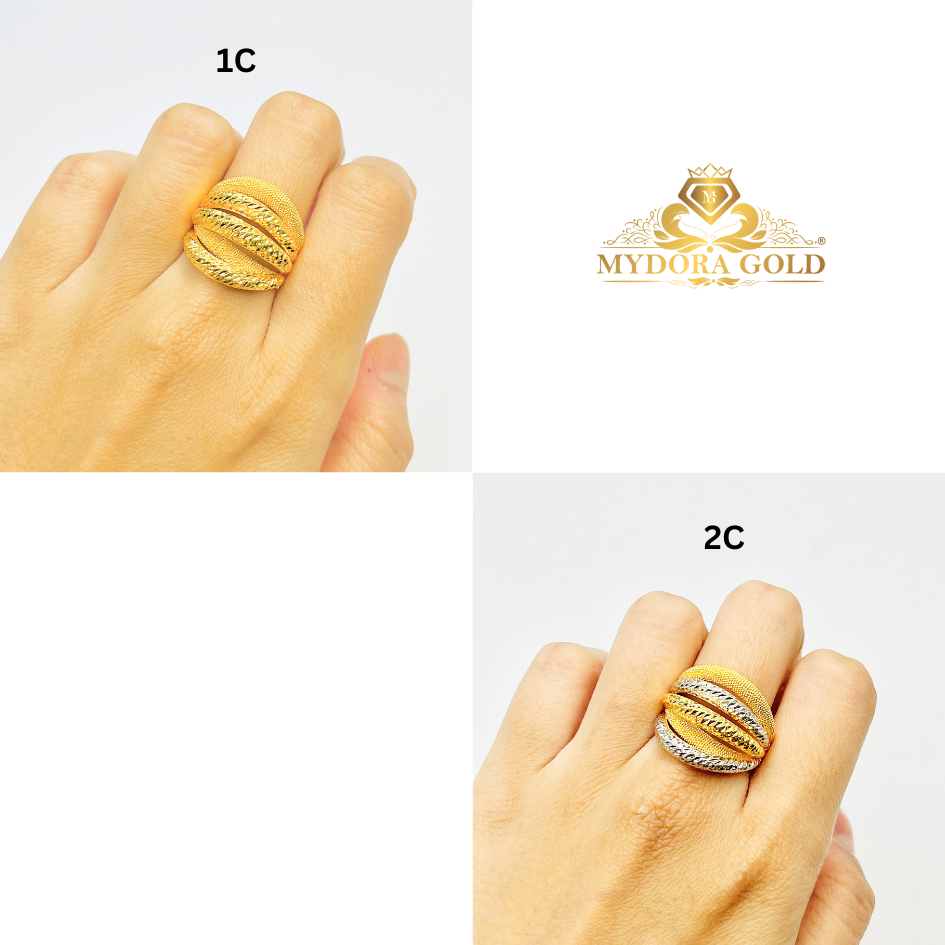MYDORA Cincin Adira Pahat Pasir Exclusive 5 Layer (5G) l EMAS 916/22K