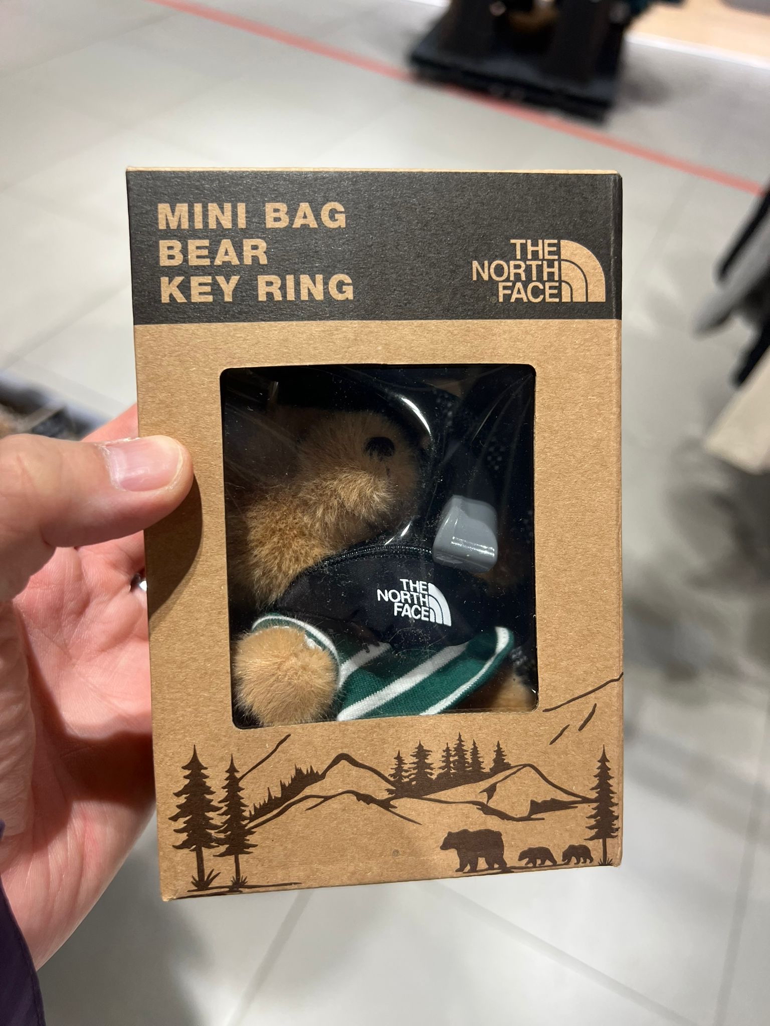 The North Face熊仔鎖匙扣