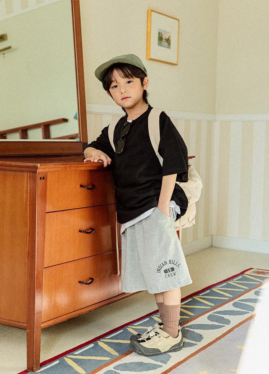 韓國直送 字母19休閒五分短褲 2色