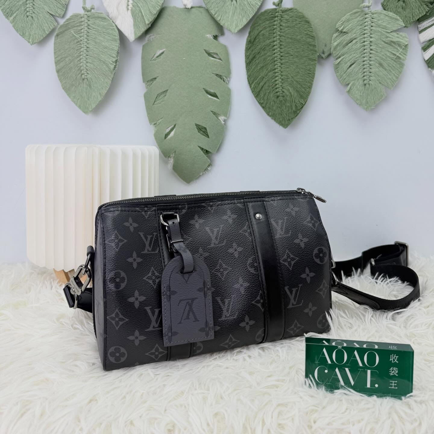 LV🤍PRE OWNED City keepall 黑色老花 晶片款 有單有盒🖤