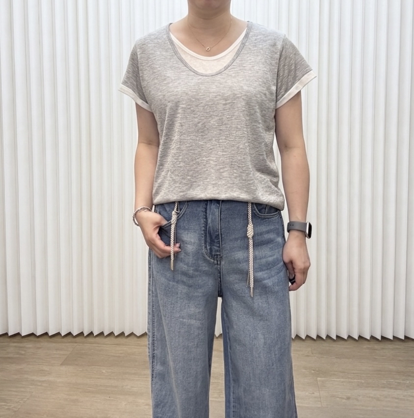 滑身棉麻假兩件Tee M635 417084239