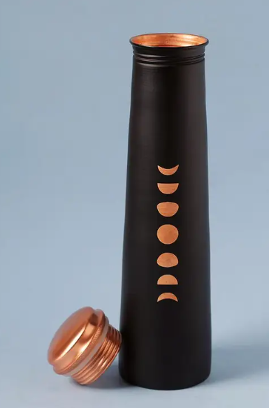 Isha Life-  印度純銅水壺 750ml (黑色/月亮) India Pure Copper Bottle (Black/Moon)