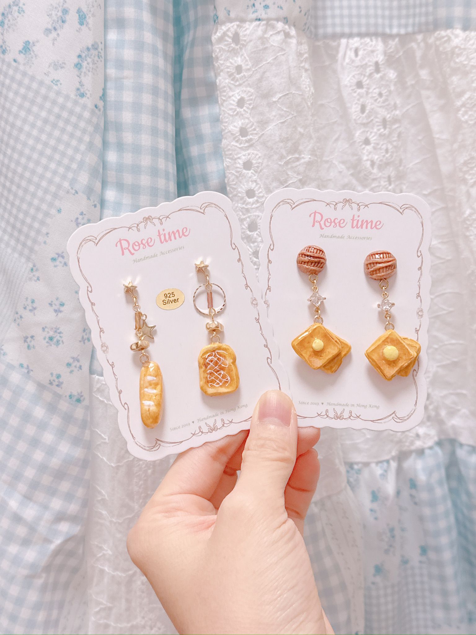 手繪法棍🥖與吐司🍞 & 西多士耳環