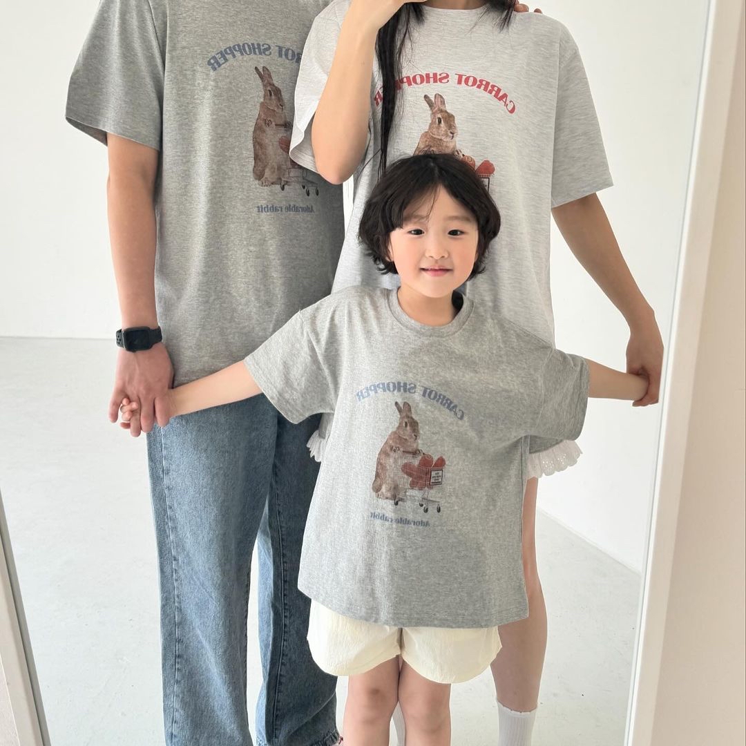 Nightbebe | 親子Tee(Dark grey M100-110/Adult)