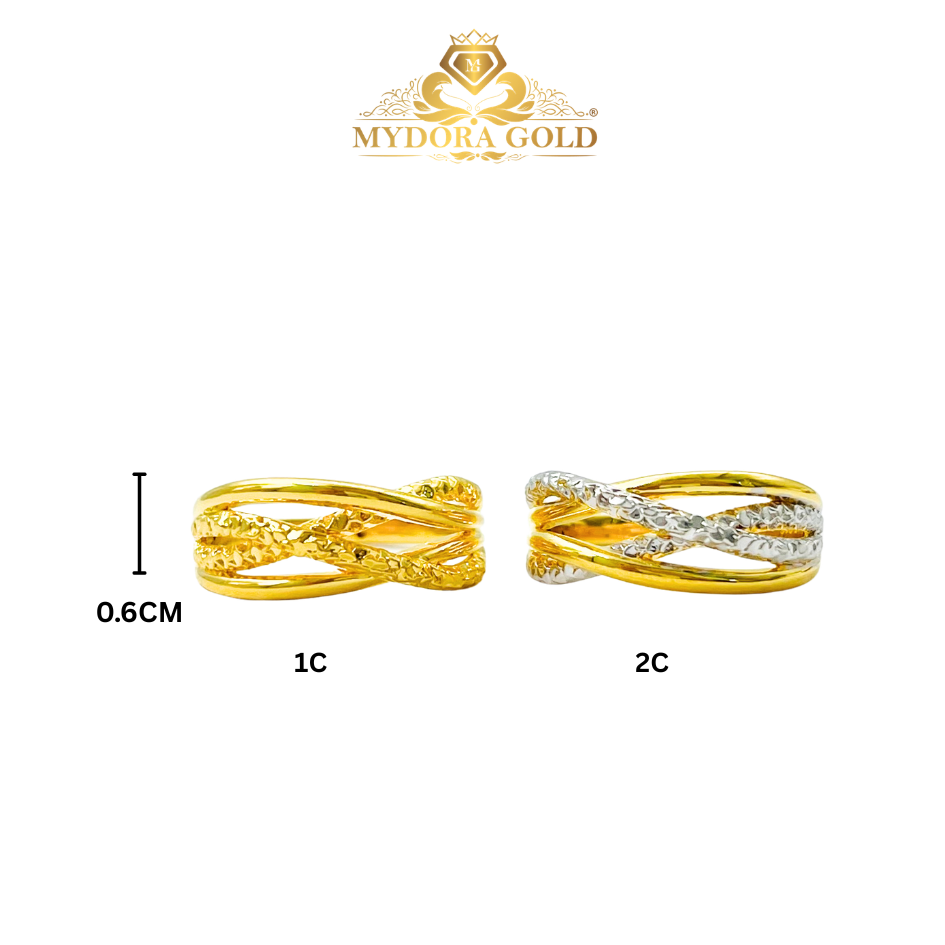 MYDORA Cincin Grace Crossline (5G) l EMAS 916/22K