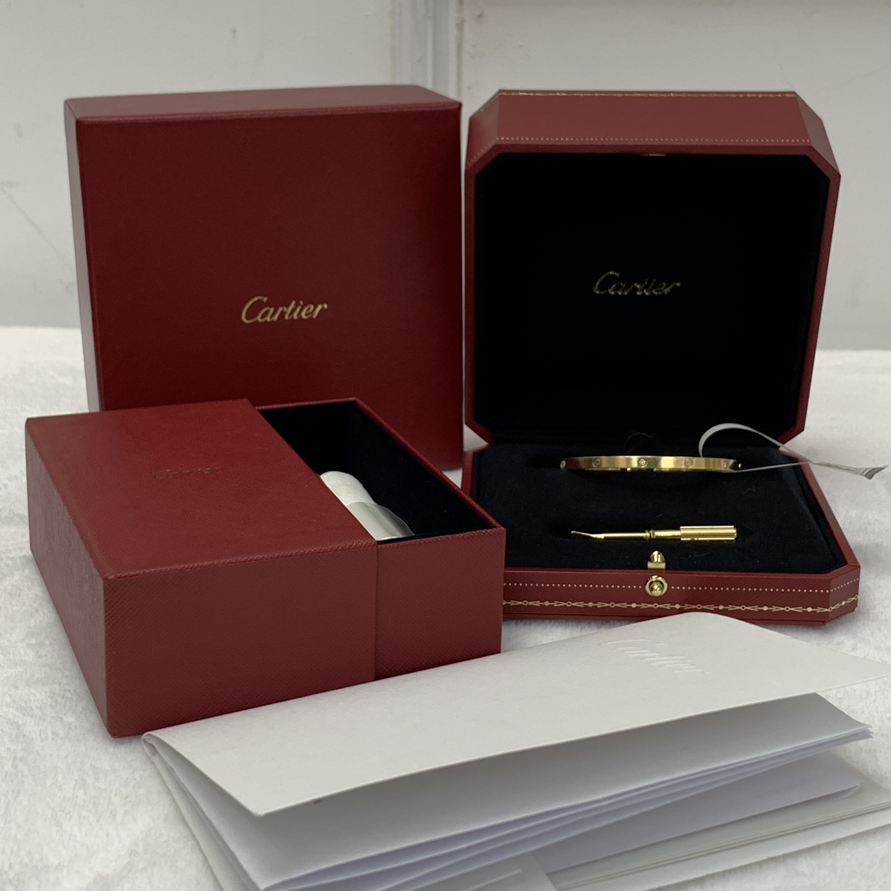 75折 Full Set Cartier Love系列6鑽手鐲窄版