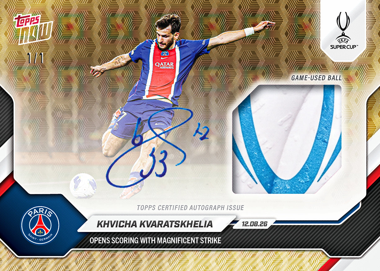 Khvicha Kvaratskhelia - 2026/27 UCL Topps NOW® #3 UEFA Super Cup 入球卡【團購】