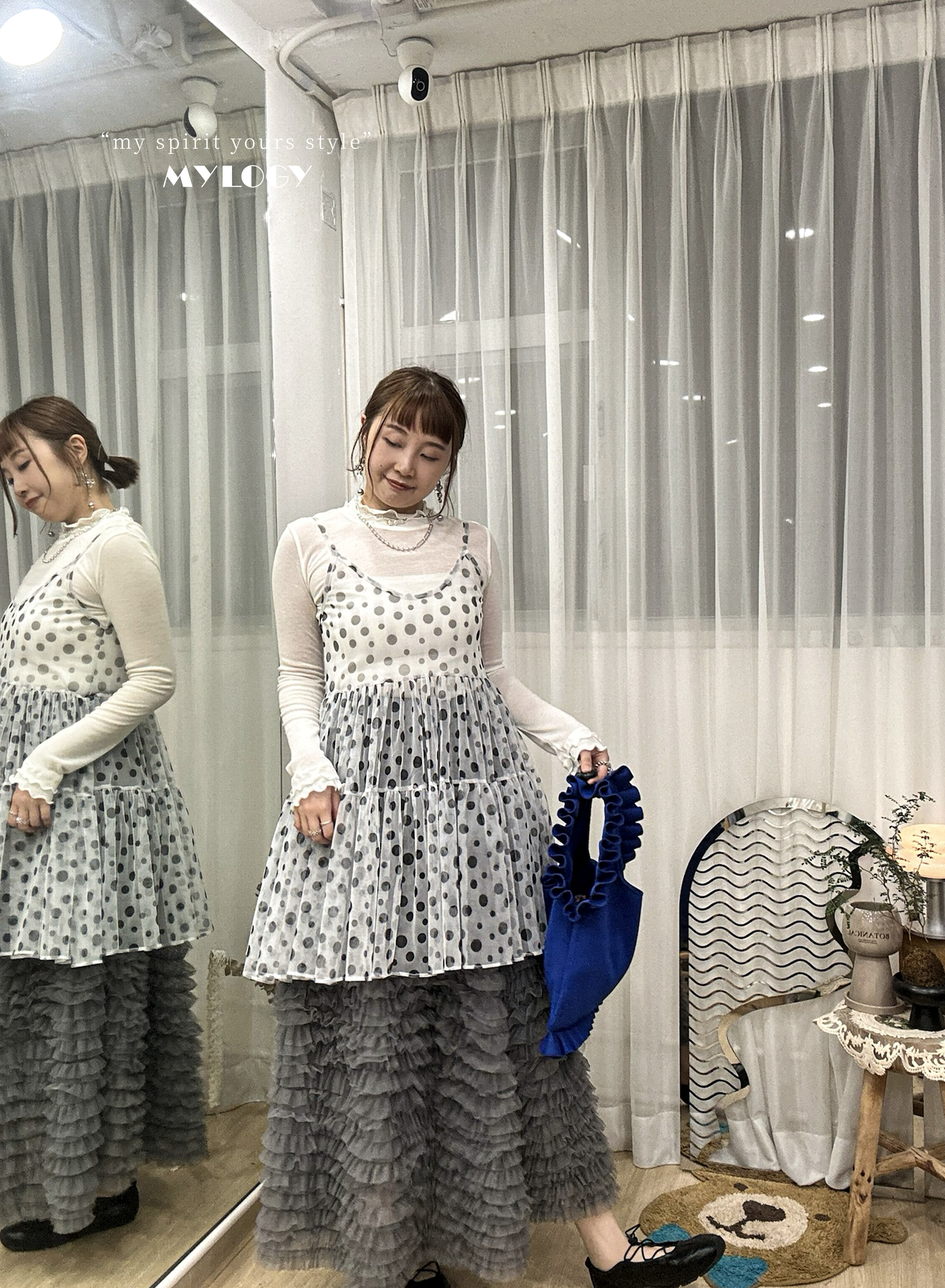 Sun Shine 活力感～波點外搭連身裙 BY0002