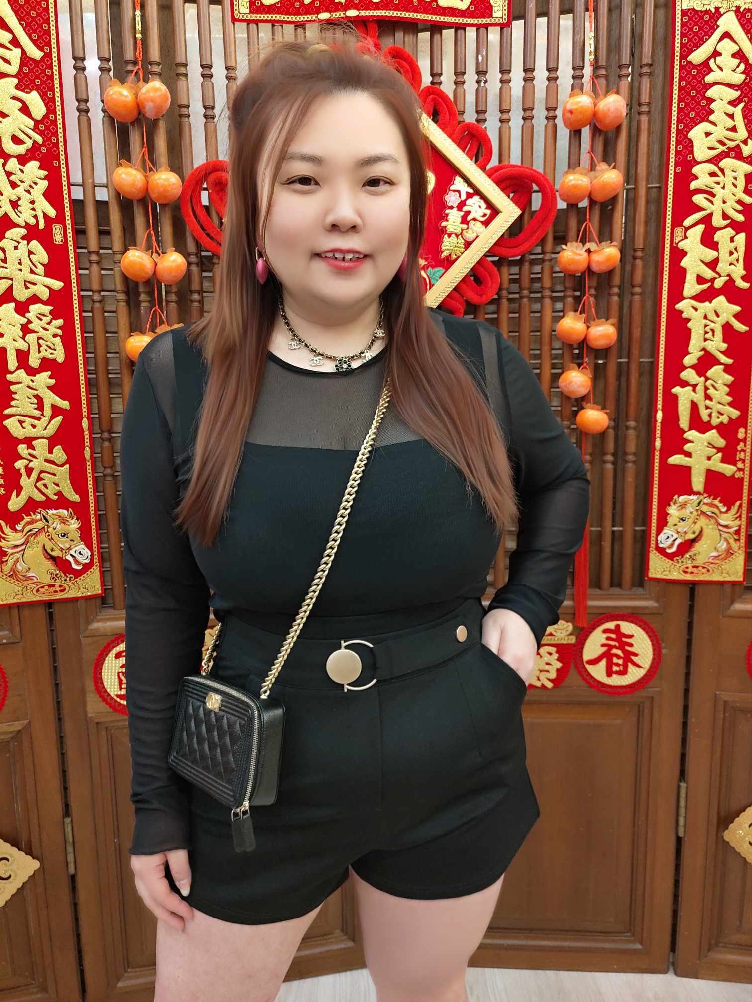 NJB08 TW#3793 金圆扣设计款短裤