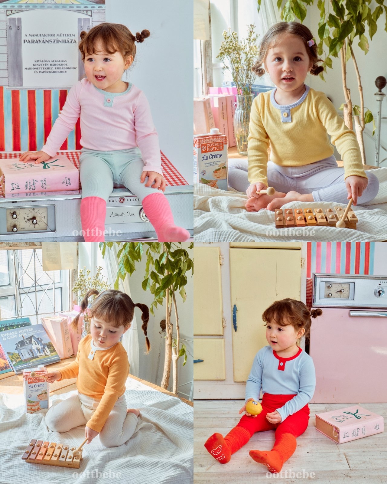 OOTT | 春夏home wear set (Yellow L(105-115)/Pink M(95-105)