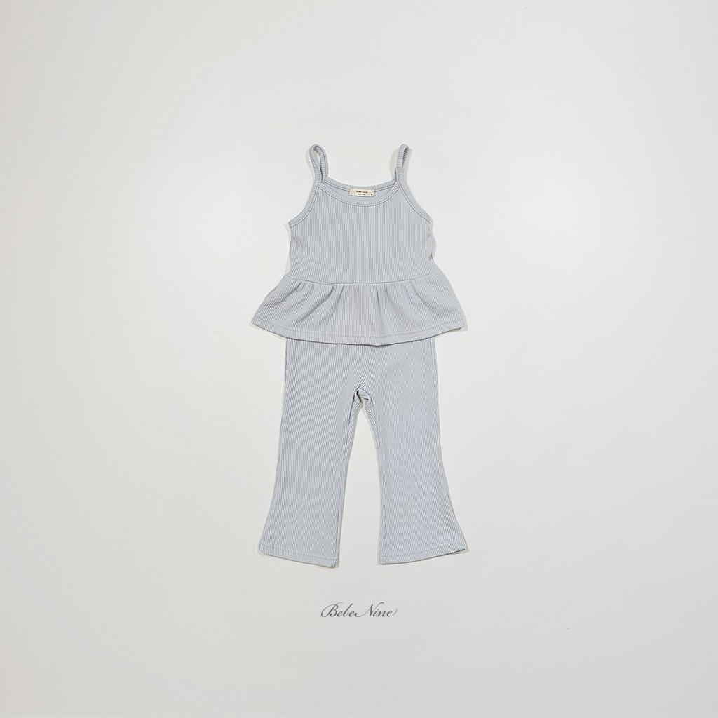 ☀️預訂 韓國直送☀️🇰🇷Bebenine三色荷葉邊下擺吊帶背心上下套裝