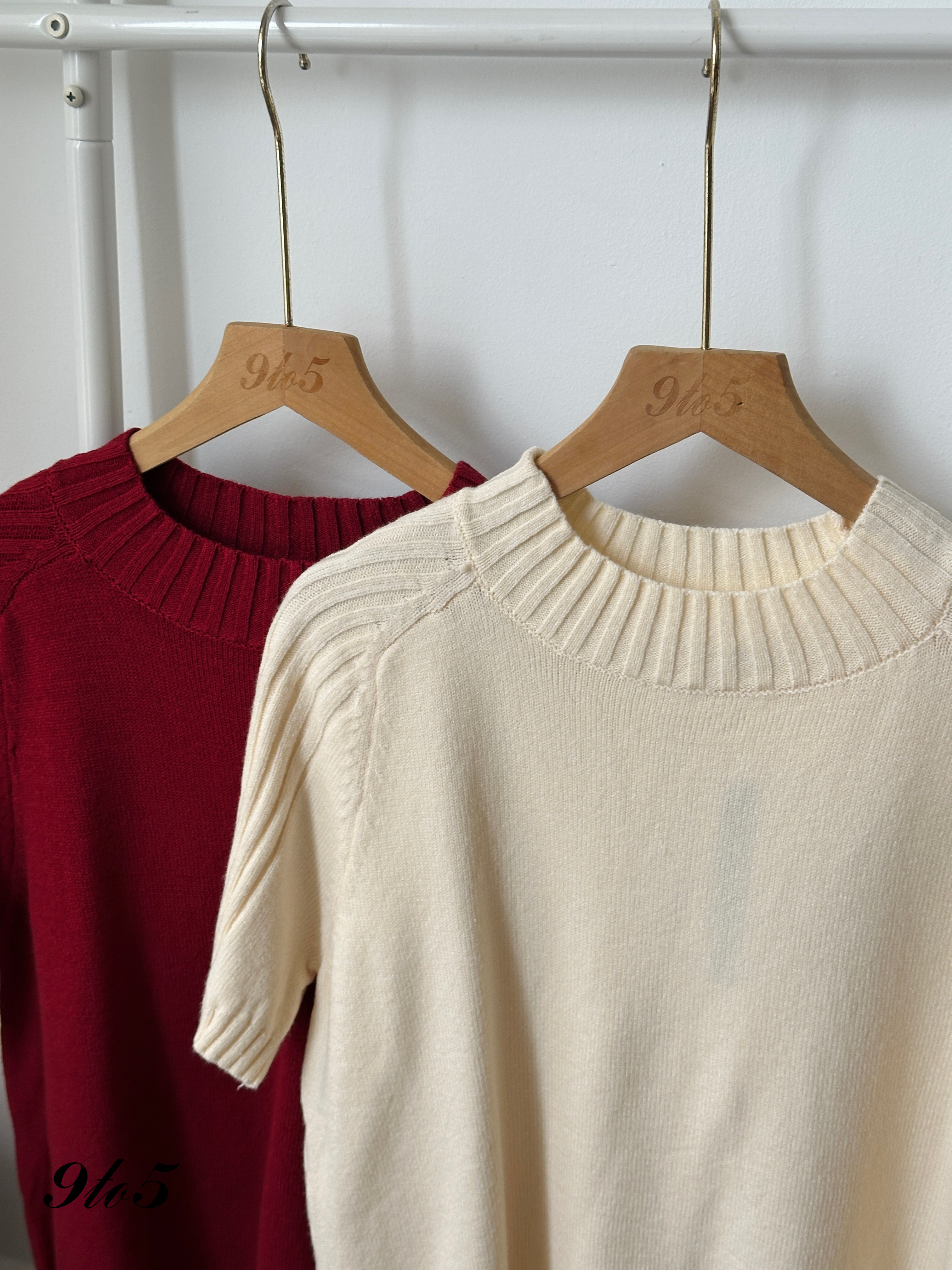 T3939 Round Neck Knit Top - 4 Colors