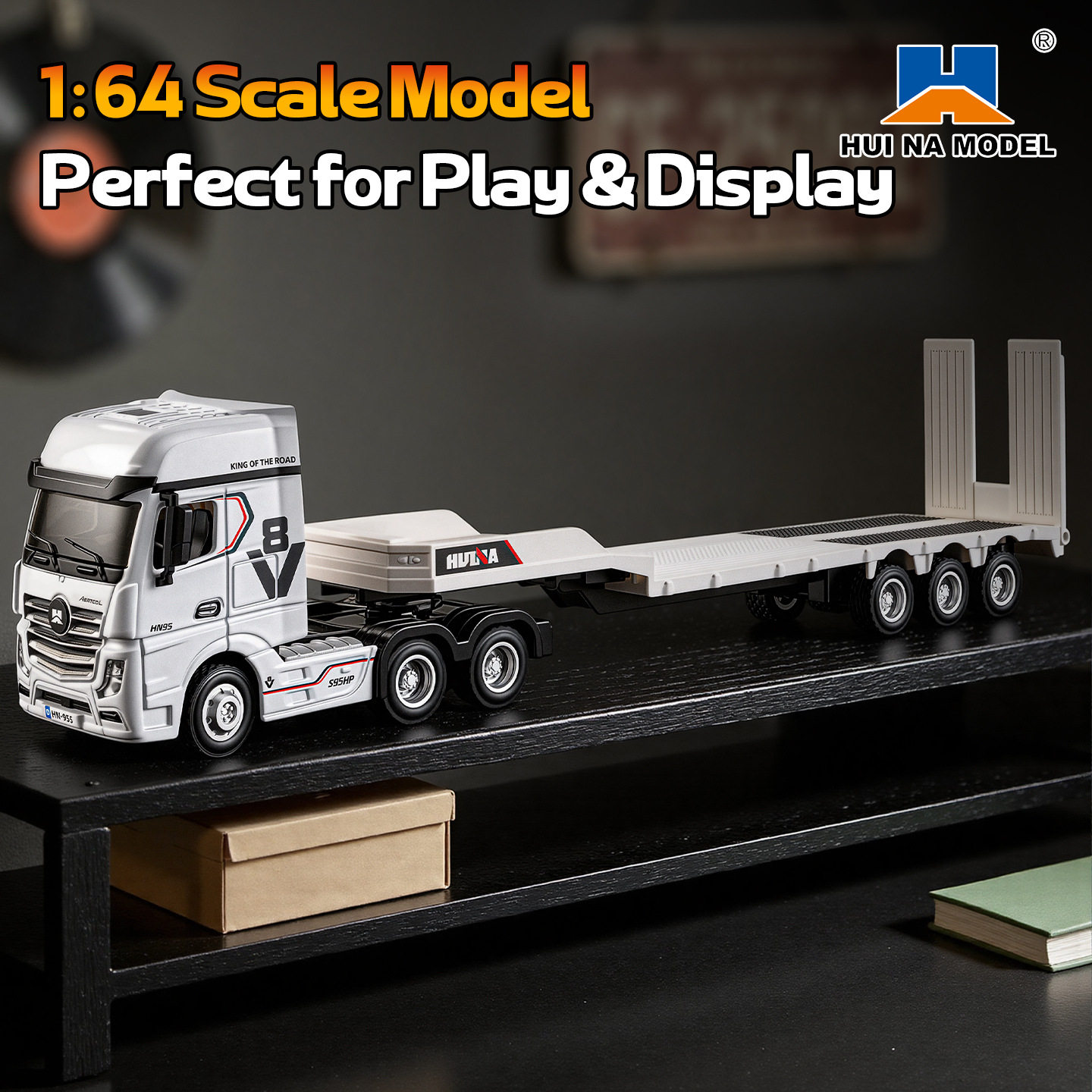 【香港現貨】匯納 1:64 9900  Truck 合金貨櫃車 | 包遙控器