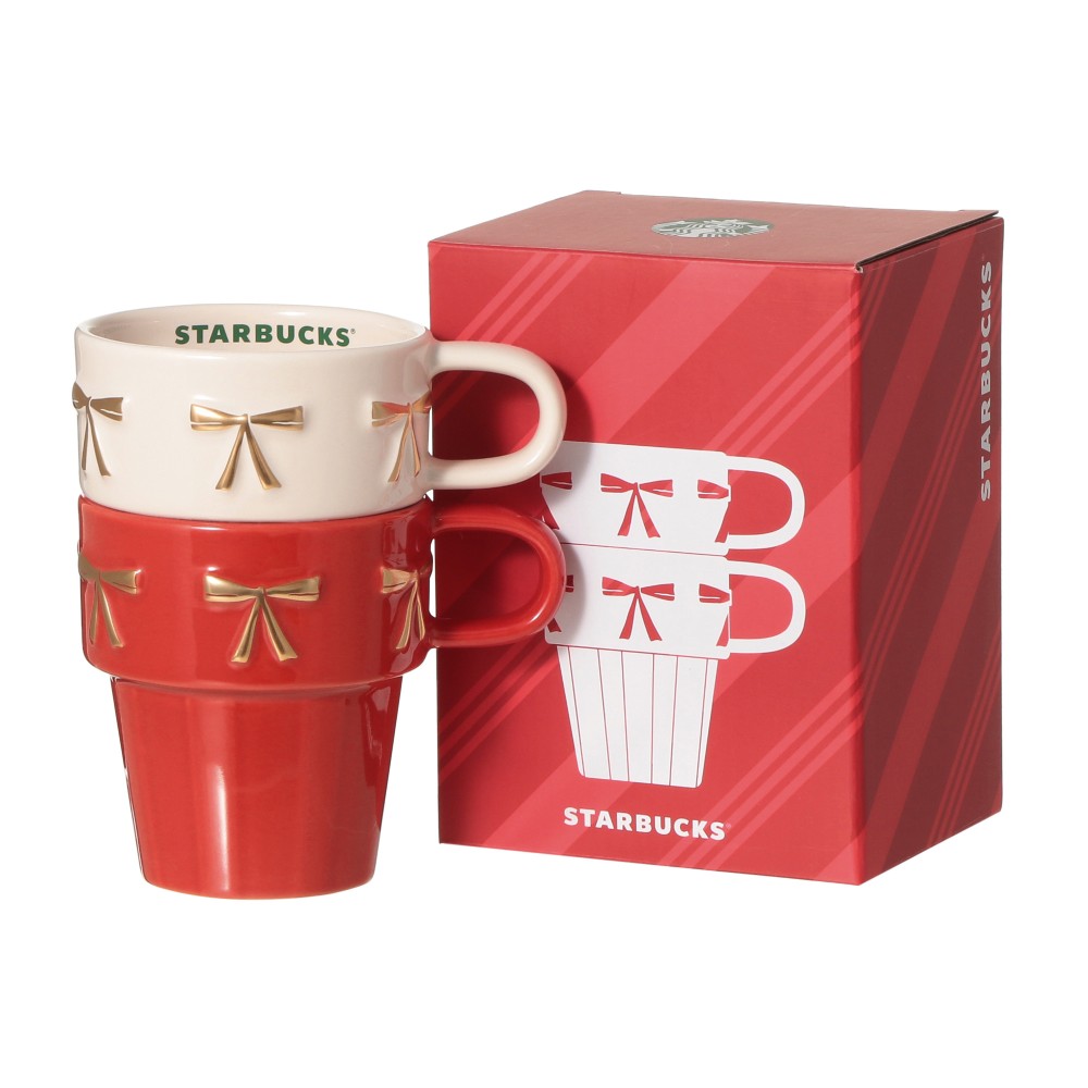 《日本 🇯🇵 STARBUCKS Colors of Holiday 聖誕系列》Ribbon馬克杯 套裝 237ml