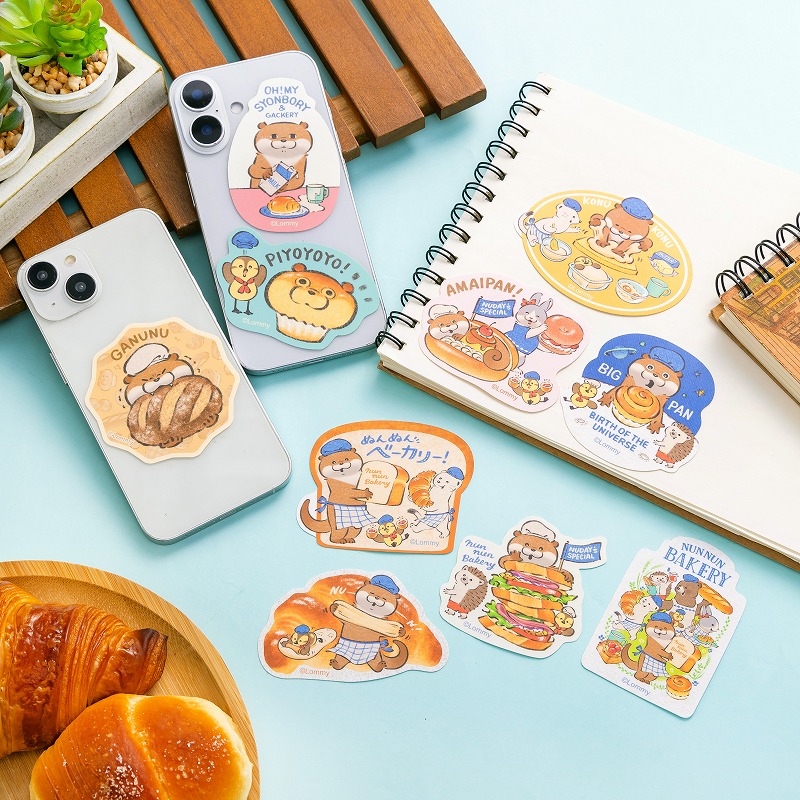 日本預訂📍可愛謊言的水獺麵包店造型系列 - 單張大貼紙 20/3日本開售