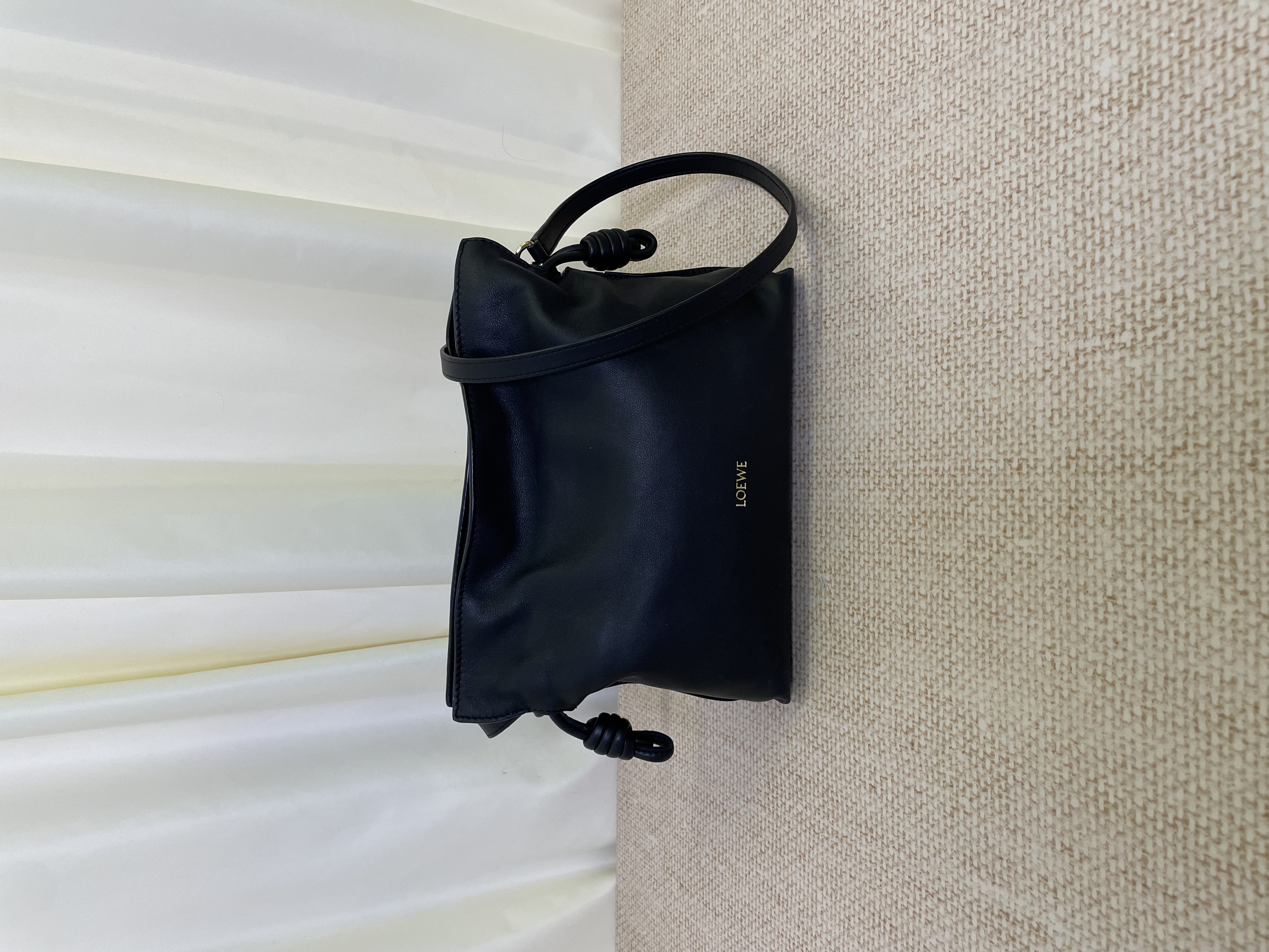 Pre-owned Loewe Flamenco clutch mini (black) / Product Code: 26031004