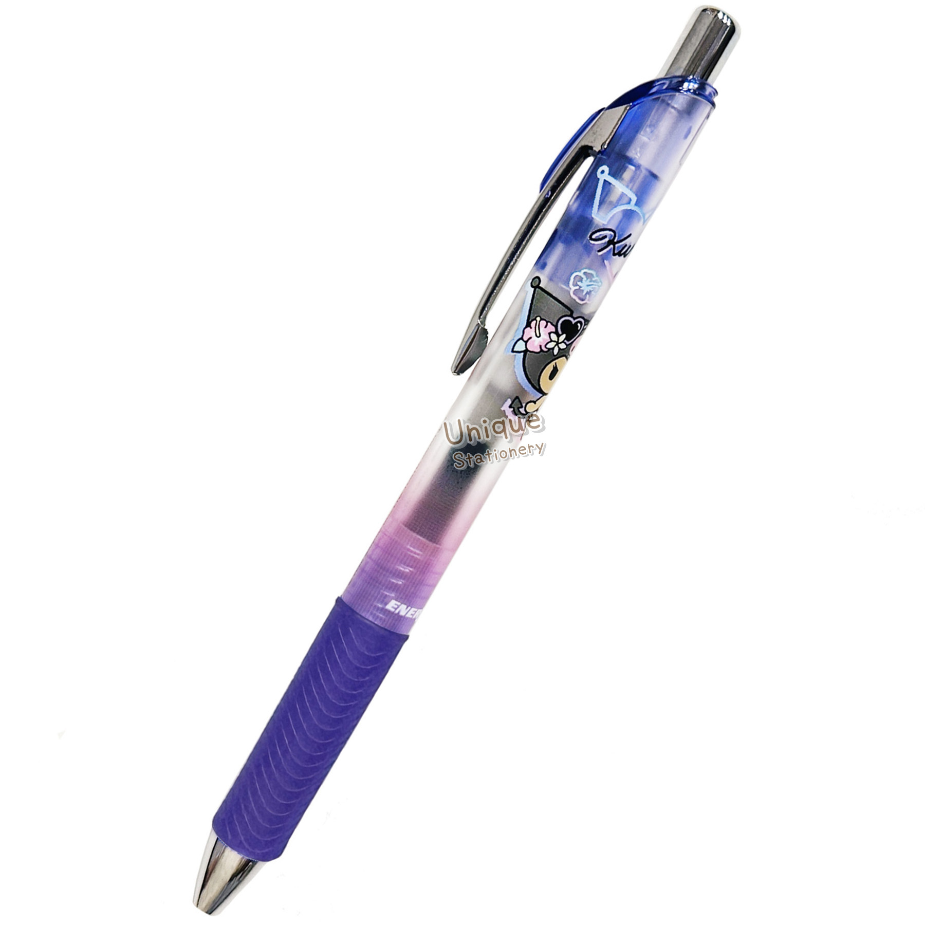 現貨｜Sanrio Kuromi 曬黑系列 日本製 Pentel EnerGel 0.5mm 黑色 啫喱筆 (CR139572)