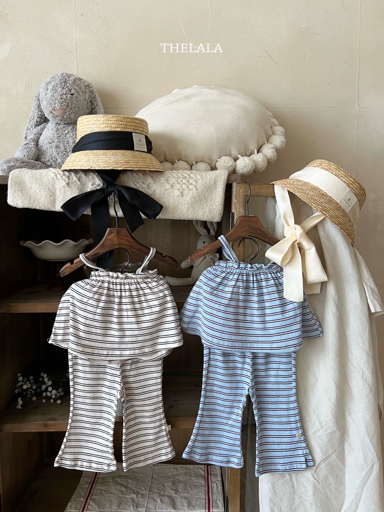 Thelala | stripe set(Ivory XL105-115)