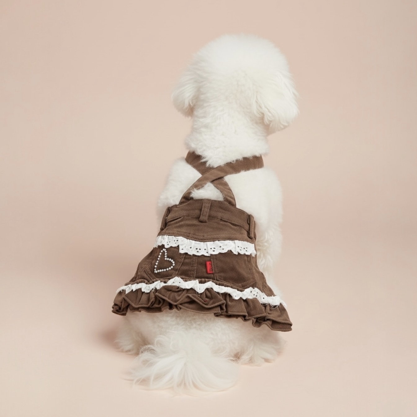 S277BN Mavis Skirt 白花邊燈芯絨半截裙