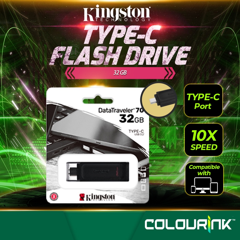 Kingston DT70 DataTraveler 70 OTG USB Type C Flash Drive Pendrive for PC Mobile Mac