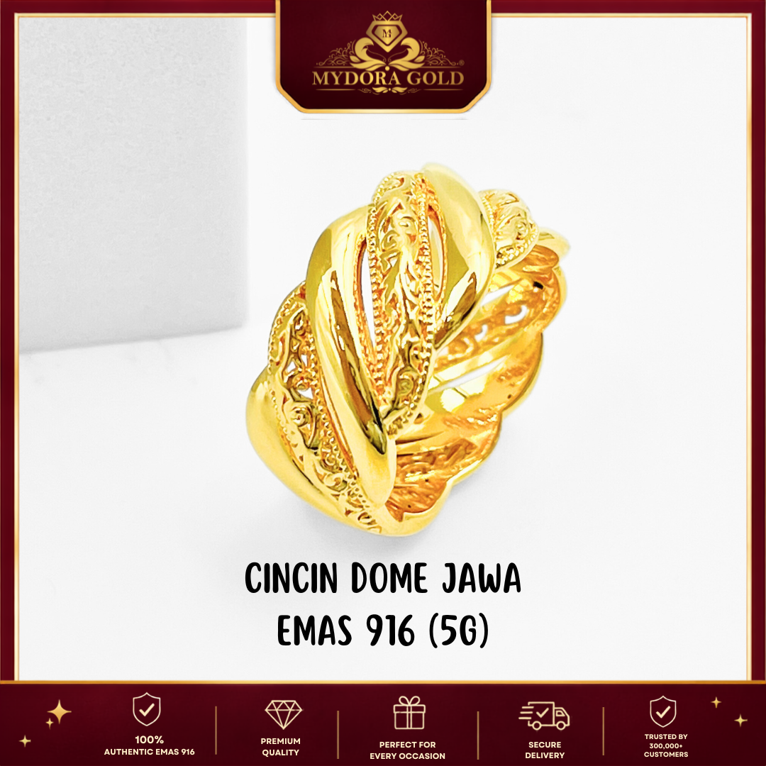 MYDORA Cincin Dome Jawa (5G) l EMAS 916/22K