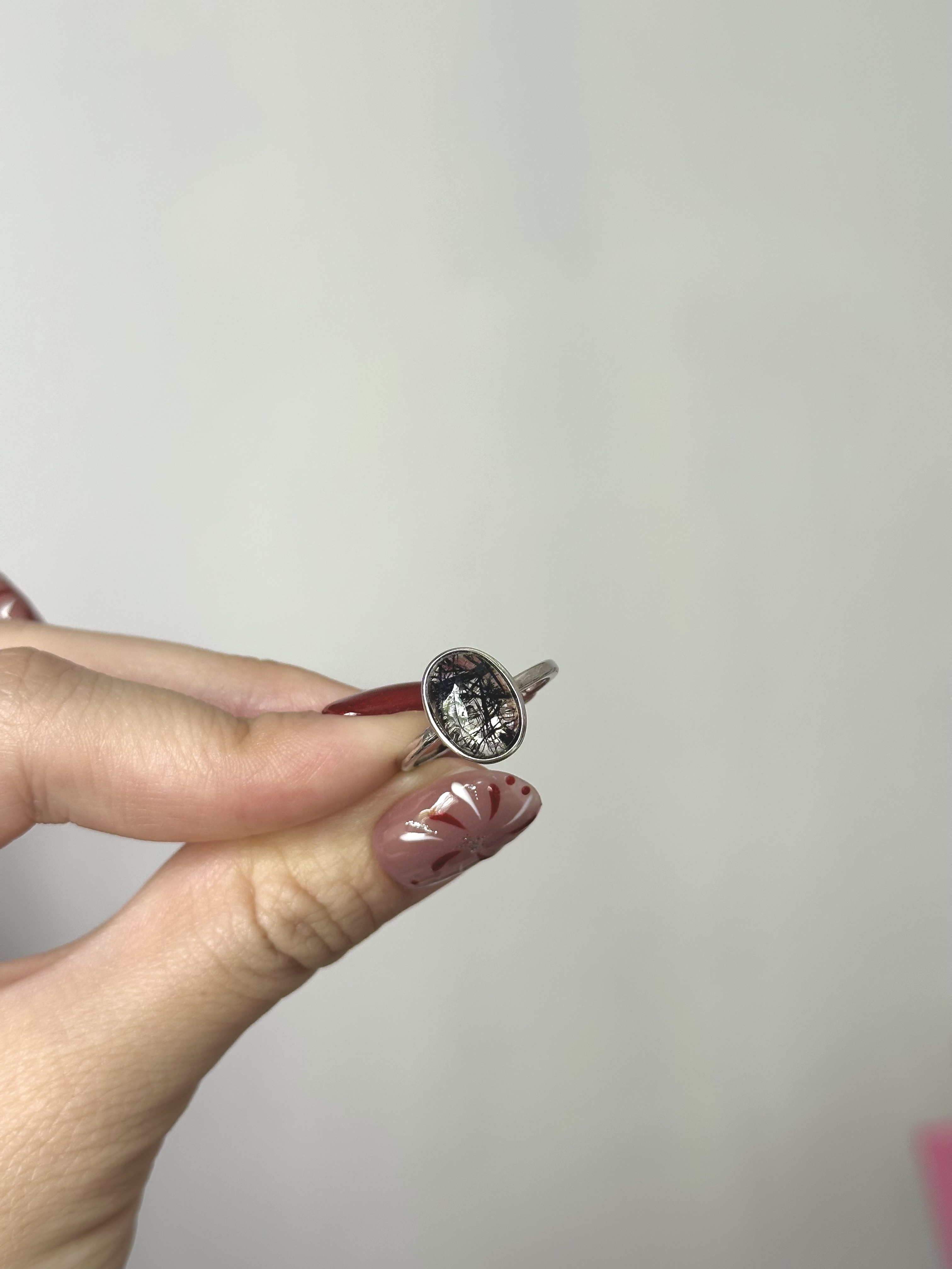 Black Rutile Ring 黑发晶戒指