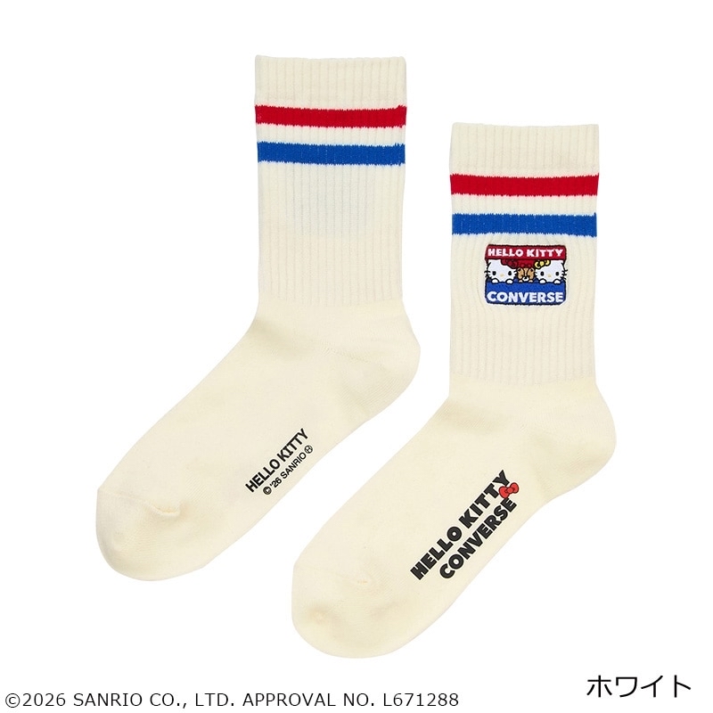 🎀【預訂】CONVERSE × Kitty Scoks White