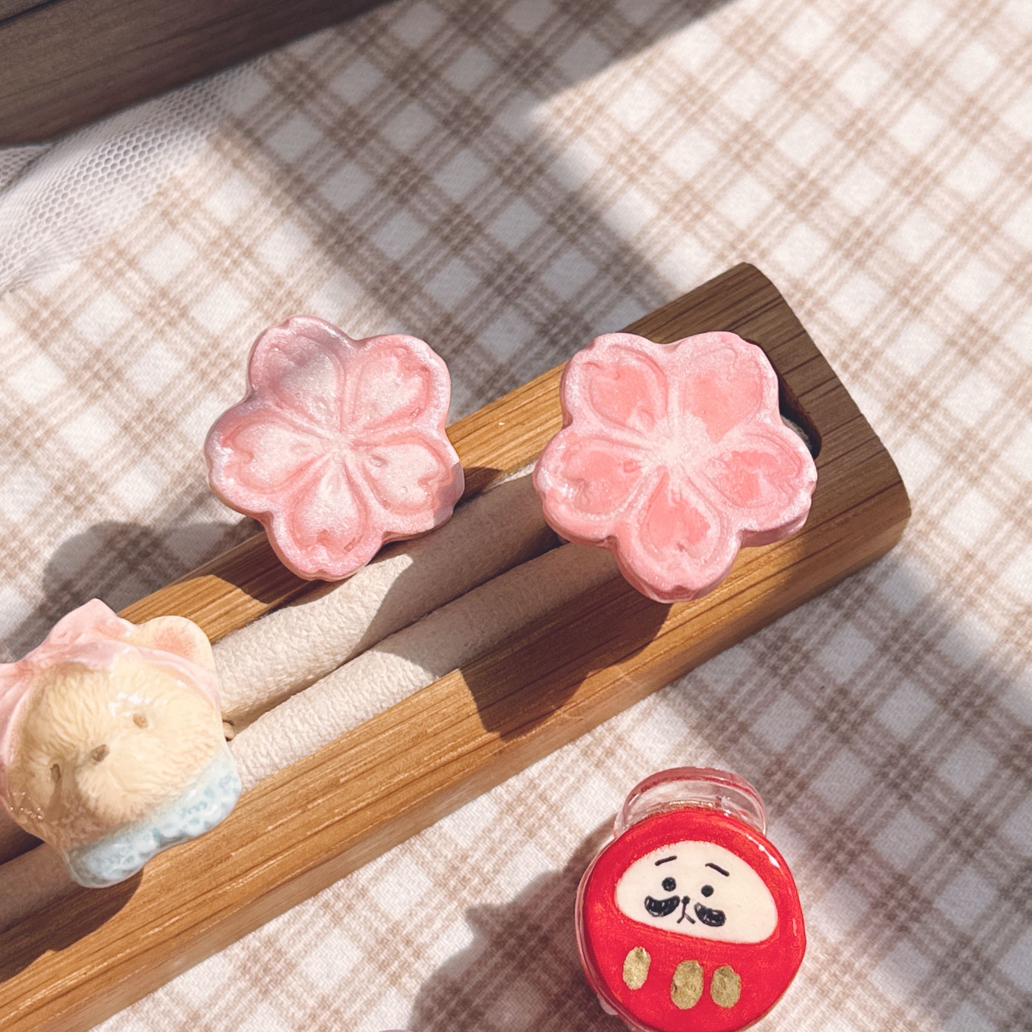 手繪 櫻花🌸轉轉戒指 可調節