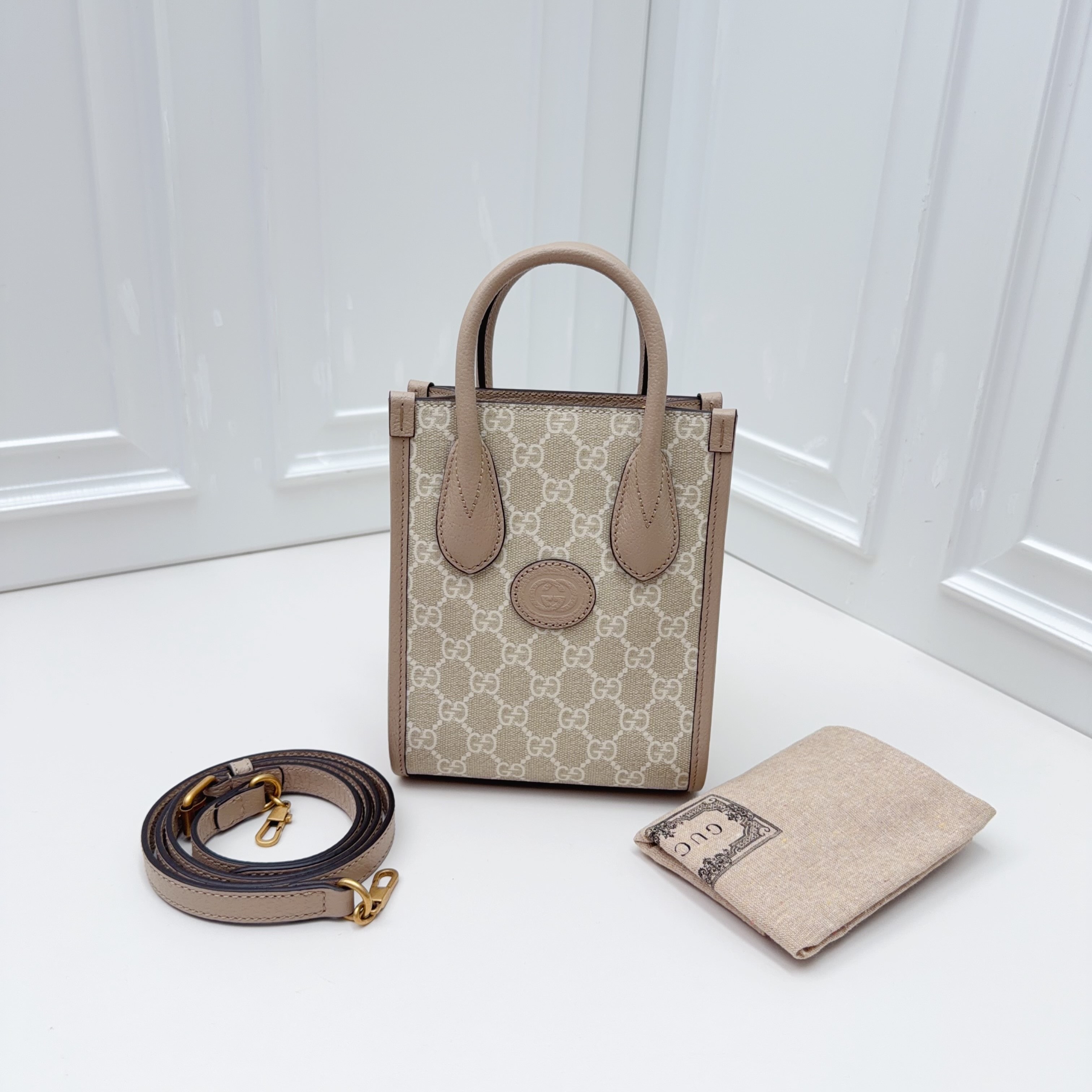 【預訂貨品】Gucci奶茶色琴譜包