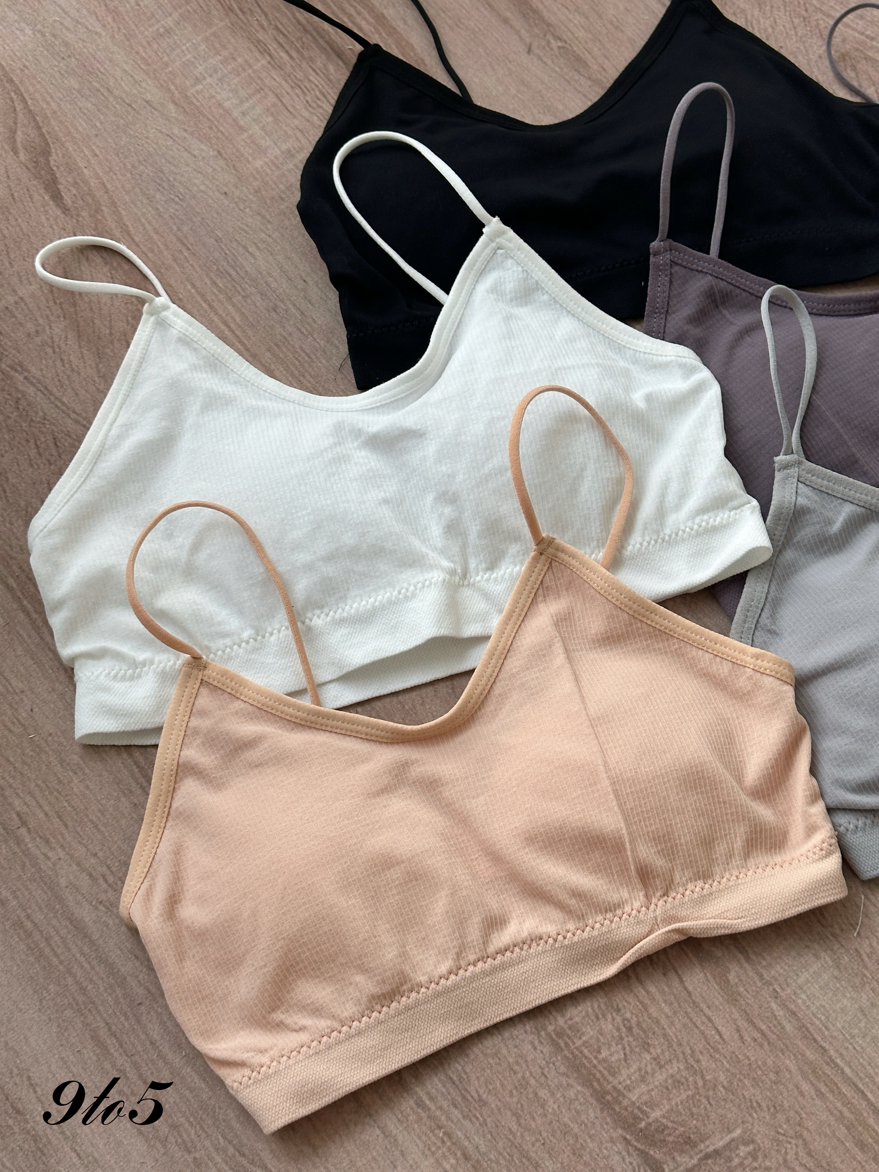 T4316 Ribbed Camisole Bralette - 5 Colors 