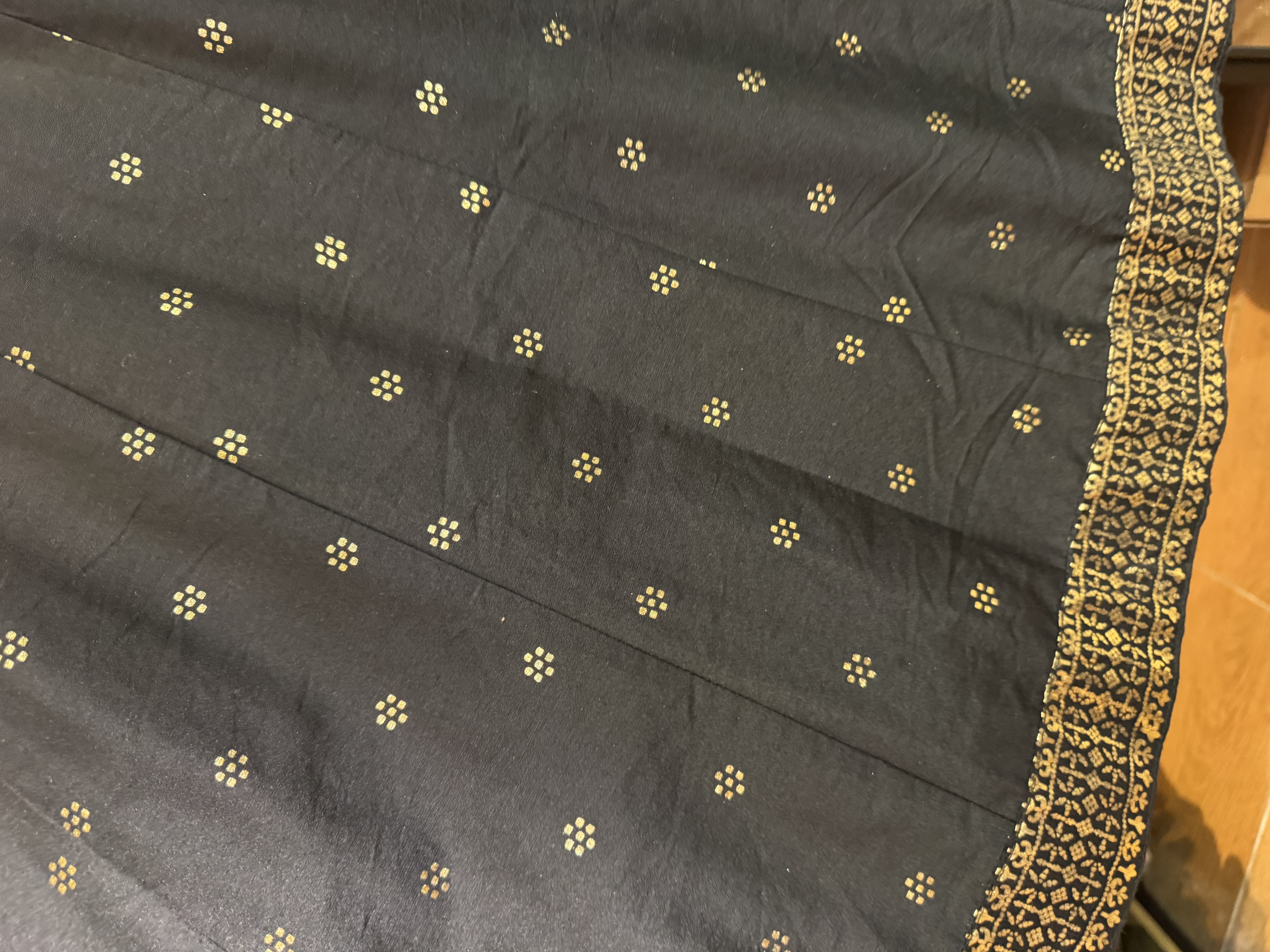 Black Gold Print Skirt #1391