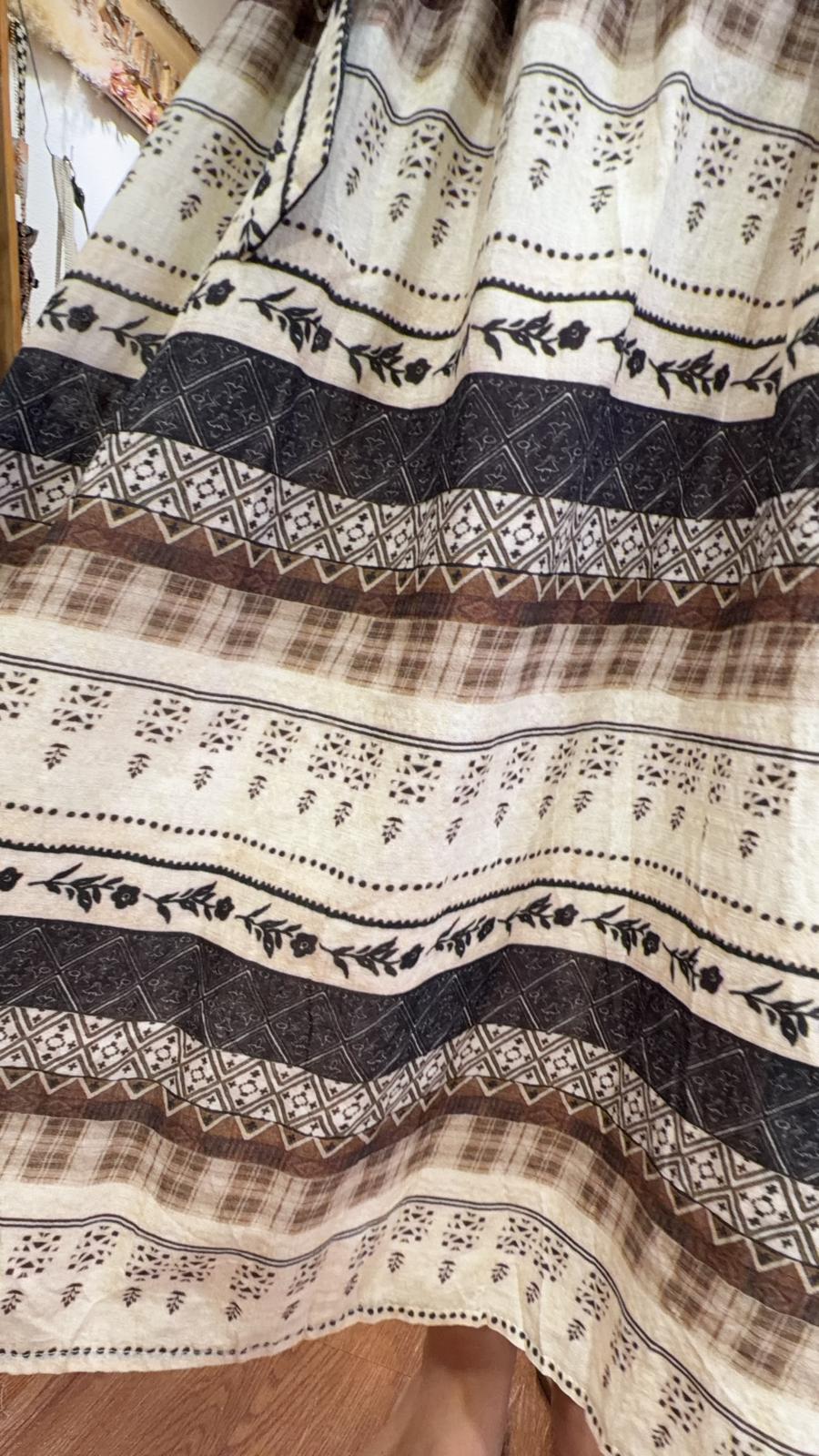 2505 African Layers V-Neck OP with Belt